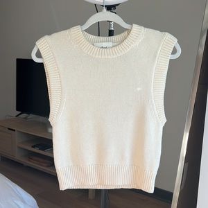 Aritzia Cream Sweater Vest